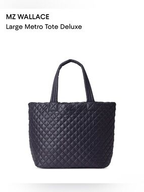 MZ Wallace LG Metro Tote Deluxe. Black. 
Missing Strap.
